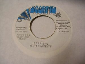 ●Reggae 45●SUGAR MINOTT/ BARRIERS