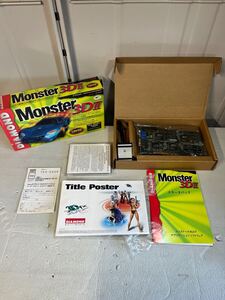 【動作未確認】Diamond Multimedia Monster 3DII アクセラレータカード MODEL X100 12MB 旧型PCパーツ リテール品 外箱 説明書 CD 付き