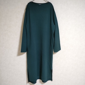 LENO BASQUE DRESS バスクドレス 長袖 コットン サイズ0 ワンピース グリーン リノ 4-0813M 243248