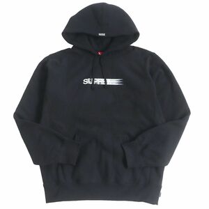 美品□20SS Supreme/シュプリーム Motion Logo Hooded Sweatshirt モーションロゴ プルオーバー スウェットパーカー/フーディー 黒 M 正規