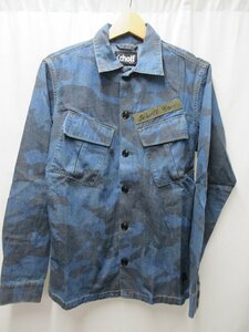 ◎美品　ショット schott 3165050 迷彩ワッペン長袖シャツ　サイズS