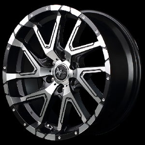 NV350 キャラバン NITRO POWER DERINGER セミグロスブラックポリッシュ 17x6.5 +48 NASCAR 215/60R17 E25 E26 17インチ