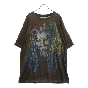 VINTAGE ヴィンテージ 90s ROB ZOMBIE 100% HARDCORE TEE ロブゾンビ 両面プリント半袖Tシャツ カットソー ブラック