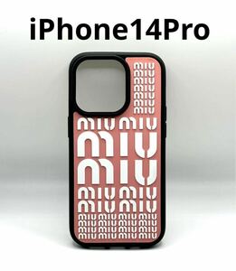 本物・新品◆ミュウミュウ MIUMIU スマホケース iPhone14Proケース ピンク