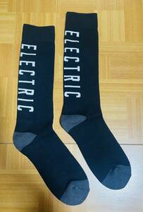 ☆即決☆新品☆未使用品☆ELECTRIC UNDER VOLT SOCKS ソックス BLACK 25-28cm ブラック エレクトリック イナズマ ロゴデザイン 35%OFF