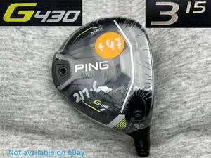 CT247 ツアー支給品 WRX PROTO 2022 PING G430 MAX 3W 15°(リアル 15.5°) スペックシート付き TOUR ISSUE