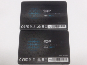 SP A55 SSD SATA 2.5inch 512GB 正常判定 2台セット 本体のみ 中古品です