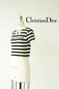 Christian Dior クリスチャン ディオール スター ボーダー カシミヤ ニット size 40 021B54A3560 0921698