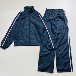 331 Reebok リーボック ウォームアップ ウィンドブレーカー セットアップ スポーツ トレーニング ネイビー レディース 41125P