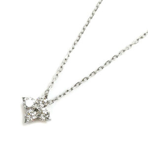 STAR JEWELRY スタージュエリー Pt950プラチナ ブライテストスター ネックレス 2XN0356 ダイヤモンド0.13ct 1.4g 43cm レディース 中古