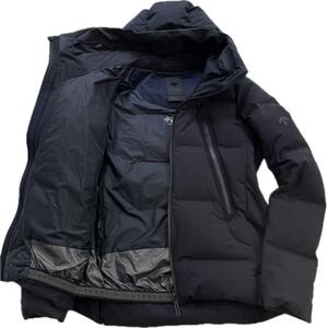 【 水沢ダウン】DESCENTE ALLTERRAIN MIZUSAWA MOUNTAINEER DOWN JACKET デサントオルテライン マウンテニア ダウンジャケット M 紺 ロゴ