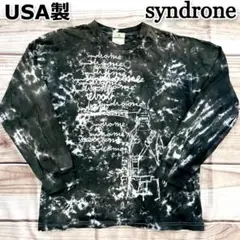 USA製　syndrome シンドローム　総柄　長袖Tシャツ