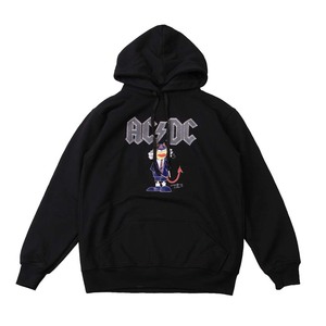 ag1●新品 黒 Mサイズ●エーシーディーシー AC/DC パーカー スウェットパーカ PARKA//バンド ロック パンク メタル