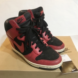 NIKE　ナイキ　WMNS DUNK SKY HI　24.5　レッド×ブラック