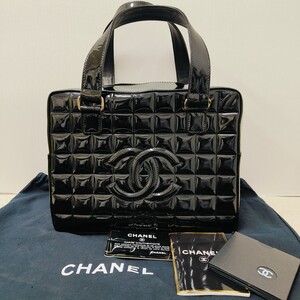 CHANEL /シャネル ココマークチョコバーパテント エナメルミニボストン・ハンドバッグA19270/機番シール・ギャランティカード付/美品