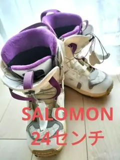 Salomon スノーブーツ 女性用 ホワイト/パープル autofit