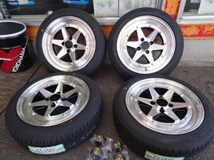 ロンシャンXR-4　6Ｊ-15　100/4Ｈ　ダンロップ　165/55Ｒ15　軽自動車　新品