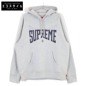 国内正規/22AW Supreme シュプリーム ラインストーン シャドウ フーディースウェットシャツ/ トップス L グレー メンズ