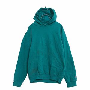 champion ロゴ スウェット パーカー YXL グリーン チャンピオン 裏起毛 フーディ ポケット ジュニアサイズ 古着卸 アメリカ仕入 a508-7155