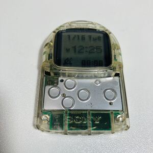 中古動作品　下ブタなし　ジャンク　ソニー　ポケットステーション　クリア　Sony Pocket Station SCPH-4000　電池新品