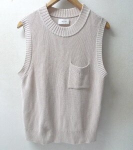 ◆WELLDER ウェルダー 20ss Oversized Pullover Knit Vest 清涼 ニット ベスト 定価28600円 WL20SKN02 ピンクベージュ系 auralee 姉妹BRAND