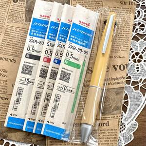 ジェットストリーム4&1 バンブー BAMBOO ミモザイエロー リフィル 替え芯セット◆限定販売品 0.5mm 多機能ペン ４色ボールペン 三菱鉛筆