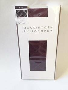 新品　百貨店商品　MACKINTOSH PHILOSOPHY　柄物　タイツ　ダークワイン　日本製