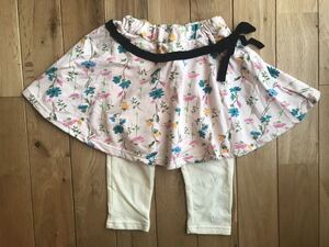 新品 女の子 ベビー 花柄 スカッツ スカート ピンク 95センチ