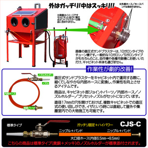 [直圧式] 汎用 サンドブラスター キャビネット接続セット CJS-C ★for PiwerUse★ 