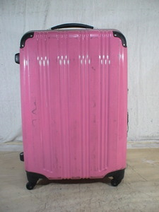 5233　ピンク　TSAロック付　鍵付　スーツケース　キャリケース　旅行用　ビジネストラベルバック