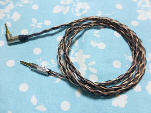 PM-3 T60RP HiFiMAN DEVA 用ケーブル MOGAMI 2799 八芯 ブレイド編み込み 2.5mm4極 L字 SMB-01L (MDR-1A M1ST カスタム可) OPPO FOSTEX