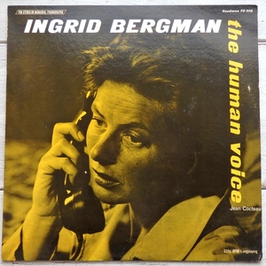 LP INGRID BERGMAN THE HUMAN VOICE JEAN COCTEAU TC 1118 CAEDMON 米盤 SPOKEN WORD イングリッド・バーグマン