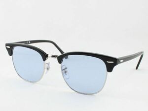 ケース茶 Ray-Ban レイバン RB3016-1354/64 サングラス CLUBMASTER クラブマスター ブラック ライトブルー サーモント ブロー 135464