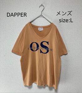 DAPPER VネックTシャツ USA製 L