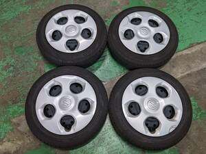 来店受け渡し歓迎♪155/65R14【スズキ　アルト適合サイズ】　中古タイヤセットです。