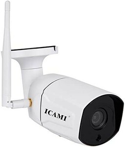 【新品送料無料】ICAMI 防犯カメラ 屋外 ワイヤレス 監視カメラ SDカード録画 留守 ネットワークカメラ 500万画素 簡単 設置
