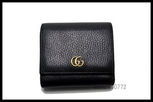 近年モデル希少美中古■GUCCI GGマーモント レザー 2つ折り財布 グッチ■1107eu1772-10K