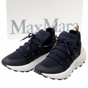 【送料無料】【本物】MAX MARA★マックスマーラ★RAISSA★スニーカー★ネイビー★35★テクニカルファブリック×レザー★レディース★22.5cm