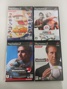 【即決】まとめ売り 4本 PS2 実況パワフルプロ野球13/FIFA09/ワールドサッカーウイニングイレブン(7、8)