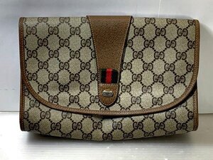 GUCCI　グッチ　セカンドバッグ　89.01.030　GGスプリーム クラッチバッグ GG柄 シェリーライン