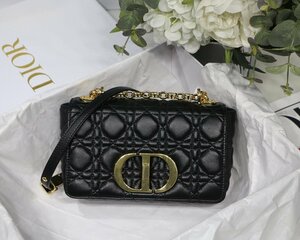 ●極美品●新品同様●未使用 クリスチャンディオール Christian Dior Caro ショルダーバッグ スモールサイズ ブラック M9241UWHC-M900