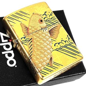 ZIPPO 一点物 ジッポ ライター 和柄 レア 本金蒔絵 昇鯉 漆塗り 金 おしゃれ 日本 ゴールド 珍しい 廃盤 かっこいい プレゼント