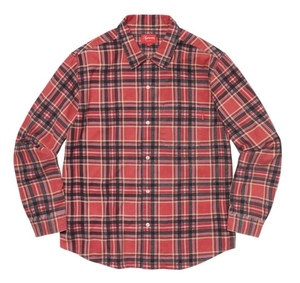 【新品】Supreme Printed Plaid Shirt COLOR/STYLE：Red SIZE：Medium