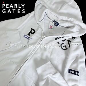 新入荷 本物 新品 42938145 PEARLY GATESパーリーゲイツ/5(サイズL) 超人気 フルジップスウェットパーカー フーディー 日本製