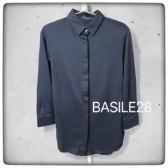 BASILE28 バジーレベンドット ポロシャツ 長袖 シャツ ネイビー 9