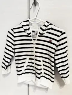 PETIT BATEAU ストライプ パーカー 18m/81cm