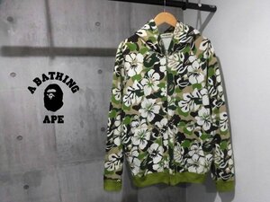 A BATHING APEア ベイシング エイプaloha camo full zip hoodieアロハ 猿迷彩 スウェット パーカーLアロハカモ フルジップ フーディ/日本製