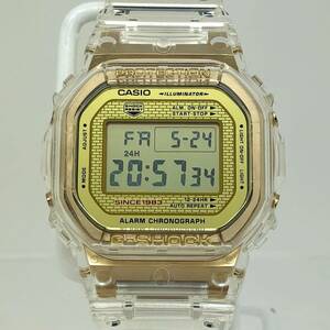 G-SHOCK ジーショック 【ITQ28BJSKXDK】 CASIO カシオ 腕時計 DW-5035E-7 グレイシアゴールド 35周年記念 スケルトン デジタル クォーツ