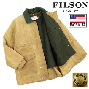 【B2721】【USA製】【ライナー付】FILSON フィルソン ダブルマッキーノジャケット オイルドジャケット サイズ40