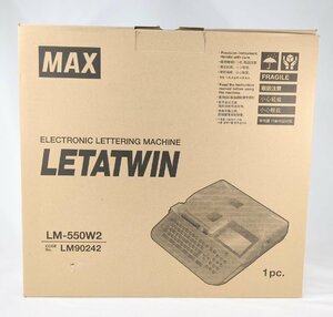 【未使用】MAX マックス LETATWIN レタツイン LM-550W2 チューブマーカー 記名板デバイスラベル印字 PCリンクモデル